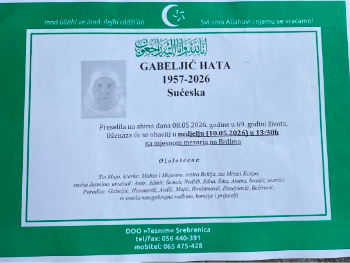 Alija Tabaković se oprostio od Fate iz Srebrenice: “Osmijeh koji vas natjera da se osjećate dobrodošlo”