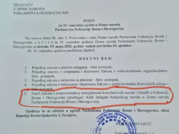 Zakon o proporcionalnoj zastupljenosti u Parlamentu FBiH: Cilj je spriječiti jednonacionalne...
