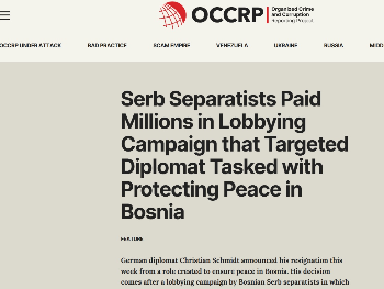 OCCRP: Dodik je potrošio 9 miliona KM za rušenje Schmidta