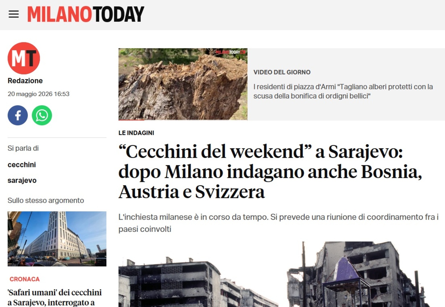 Evropske institucije preuzimaju istragu o "Sarajevo safariju" - slika 1