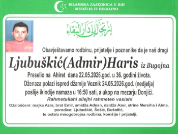 Preminuo Haris Ljubuškić, sin heroja Armije RBiH i bratić policajca ubijenog u terorističkom napadu