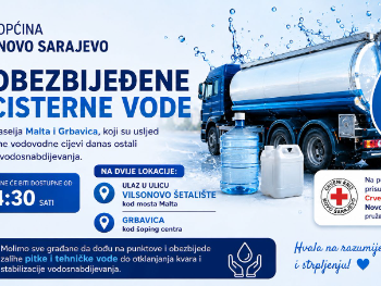 Za stanovnike Novog Sarajeva obezbijeđene cisterne s vodom
