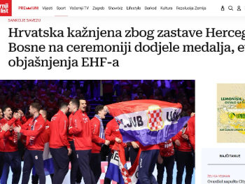 Hrvatska kažnjena zbog tzv. "Herceg-Bosne"