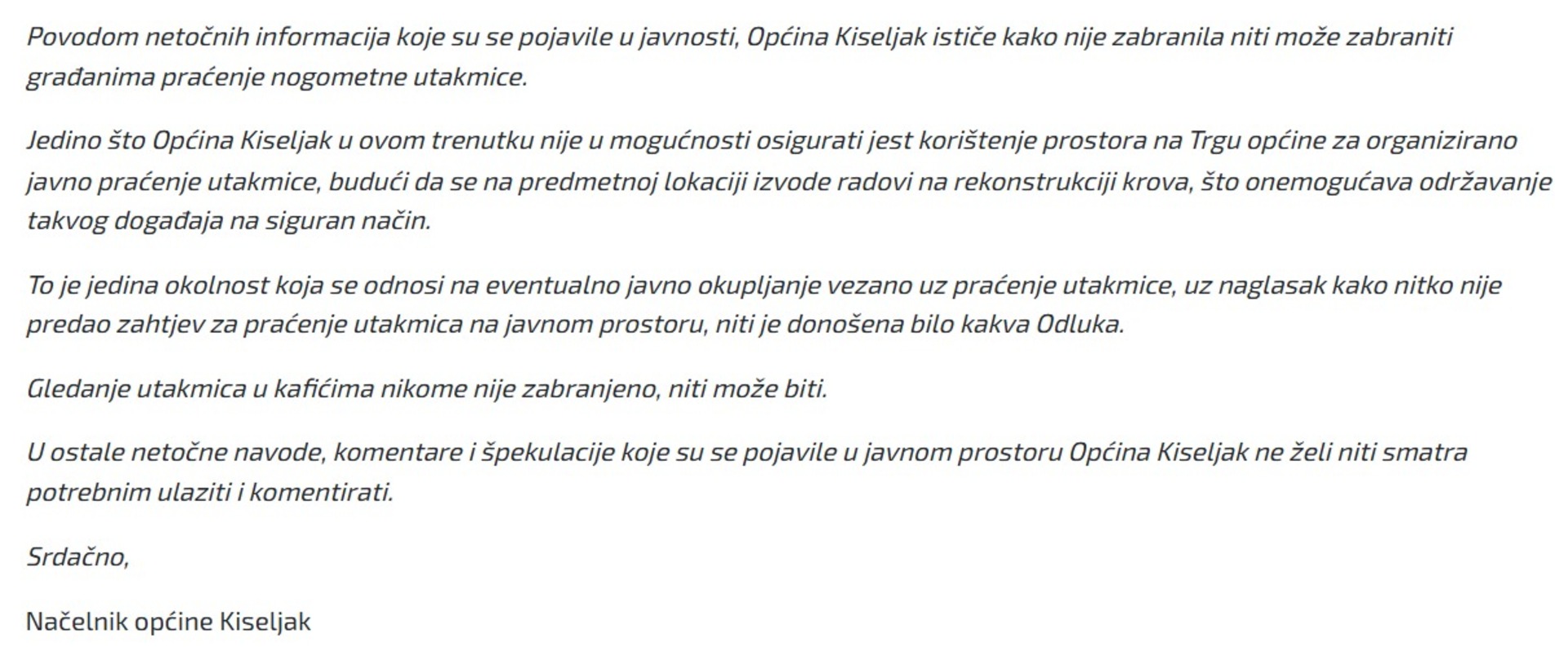 Zašto laže načelnik Kiseljaka? - slika 2