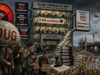 Deficit Federacije u 2025. skoro pola milijarde KM, vlast uhljebila 300 novih budžetlija