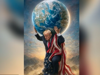 Trump u novoj AI fantaziji: Na leđima mu završila planeta Zemlja