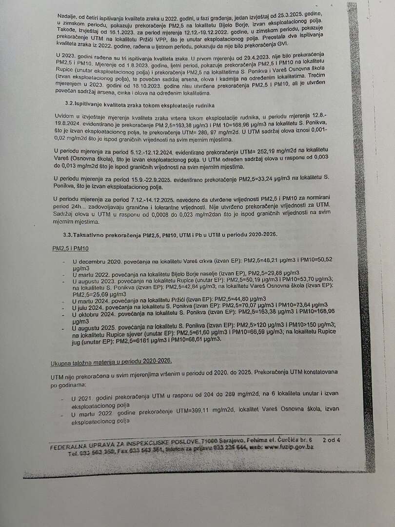 Gratz upozorio na nalaze olova u krvi stanovnika Vareša: Institucije nemaju potpune podatke - slika 8