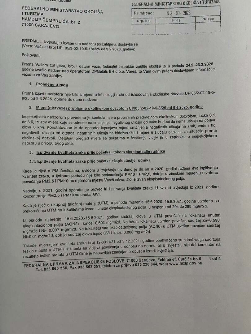 Gratz upozorio na nalaze olova u krvi stanovnika Vareša: Institucije nemaju potpune podatke - slika 17