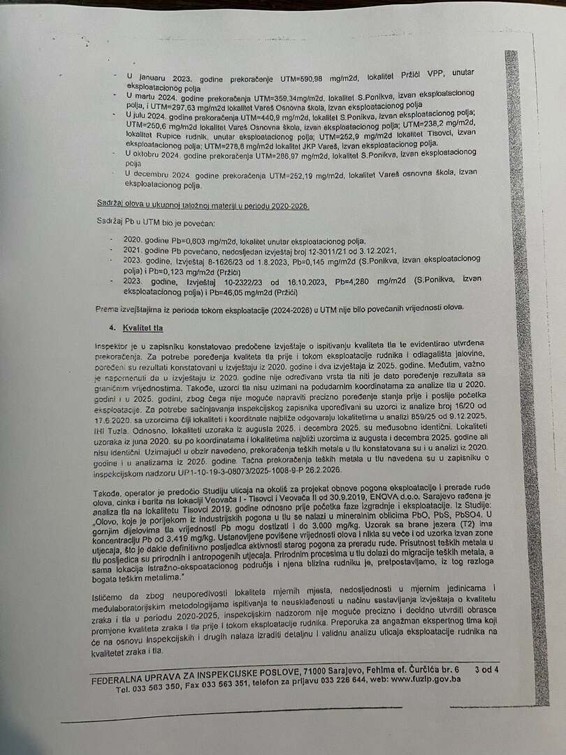 Gratz upozorio na nalaze olova u krvi stanovnika Vareša: Institucije nemaju potpune podatke - slika 15
