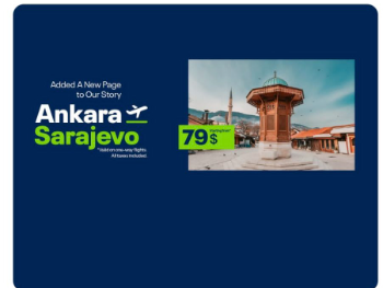 Sutra prvi let Ankara - Sarajevo