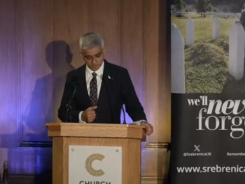 Gradonačelnik Londona Sadiq Khan: Srebrenica nas uči šta se dešava kada se mržnji ne stane u kraj