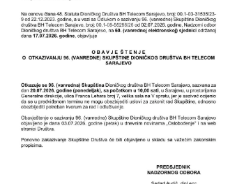 Otkazana vanredna Skupština BH Telecoma: Za sada ništa od preuzimanja Telemacha