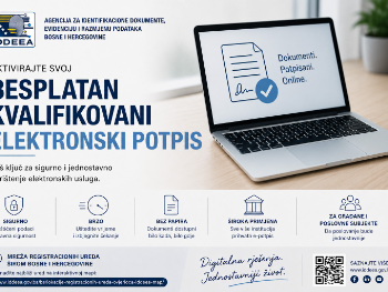 IDDEEA poziva građane i poslovnu zajednicu da aktiviraju besplatni kvalifikovani elektronski potpis