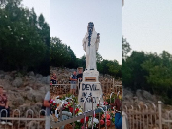 U Međugorju zapaljen vanjski oltar i oskrnavljeni vjerski simboli na više lokacija