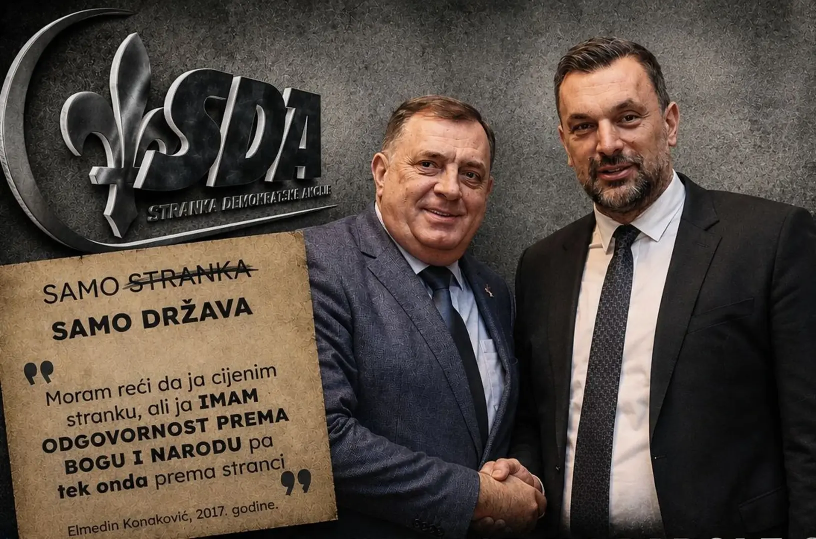 Kada vas vaše parole sustignu: Država iznad stranke osim kad je fotelja iznad Ustava i vrijedna isporuka SNSD-u - slika 1