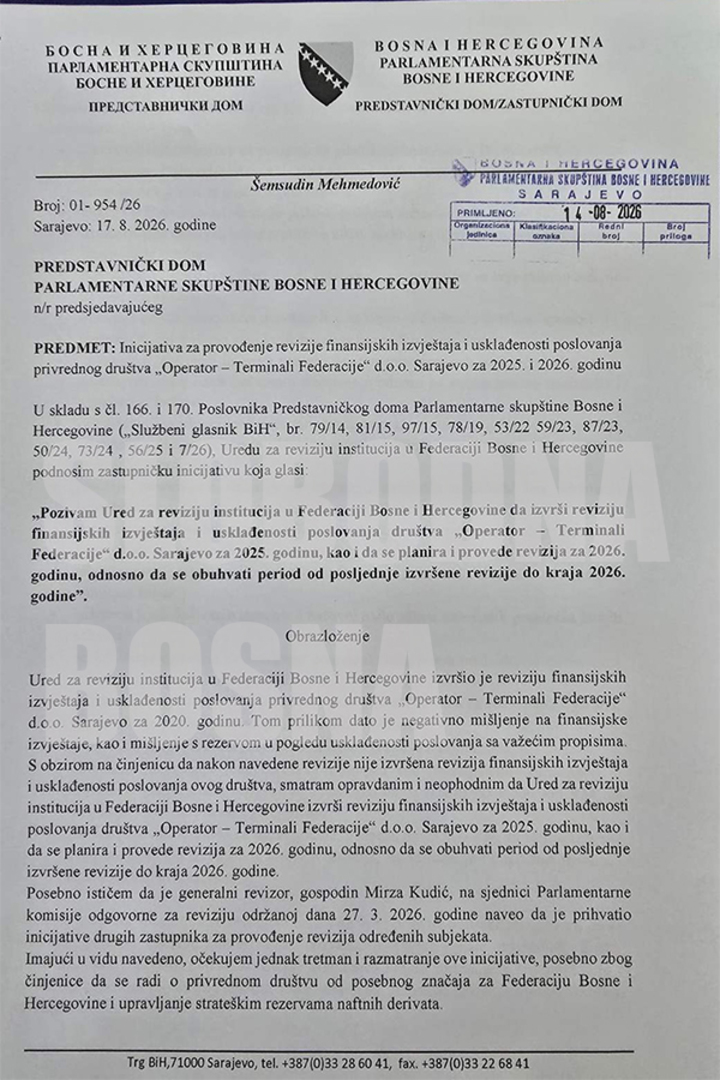 EKSKLUZIVNO / DRAMA U TERMINALIMA FEDERACIJE BiH: Mehmedović traži hitnu reviziju zbog sumnji u fiktivne prihode i milionske propuste... - slika 1
