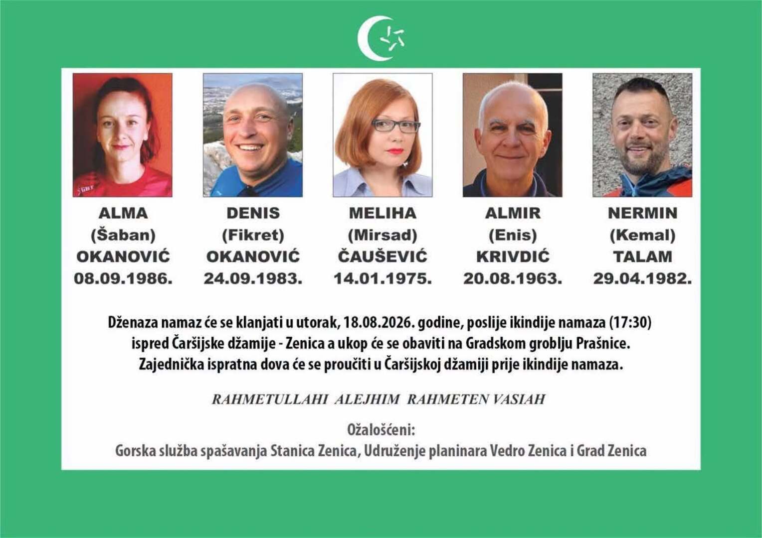 Nakon gotovo mjesec dana, Zenica se oprašta od žrtava tragedije na Elbrusu - slika 1