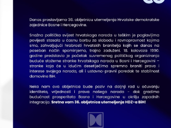 36. godina od osnivanja HDZ-a BiH: Prvi predsjednik bio Srbin. Na čelu stranke bio i ratni zločinac