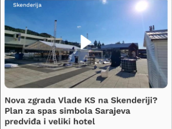 Zuhrić žestoko o planovima za Skenderiju: „Prvo zgrada za ministre i hotel, a krov dvorane pred rušenjem“