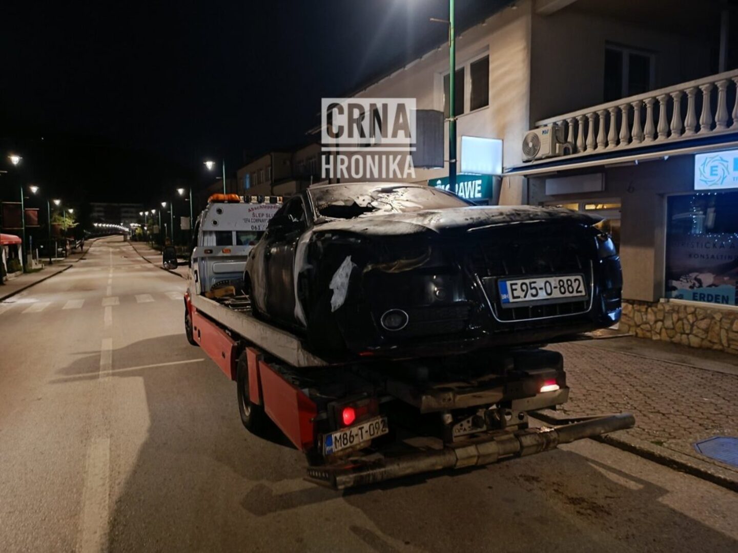 Zapaljen automobil poslanika u Skupštini BPK Goražde Senada Hubjera - slika 1