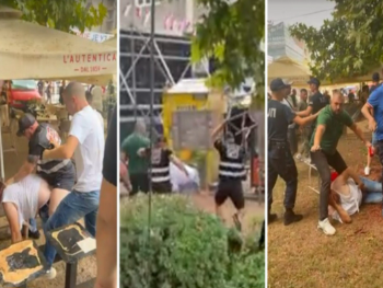 Vučićevi batinaši tukli građane u Užicu, nosili majice s likom Mladića