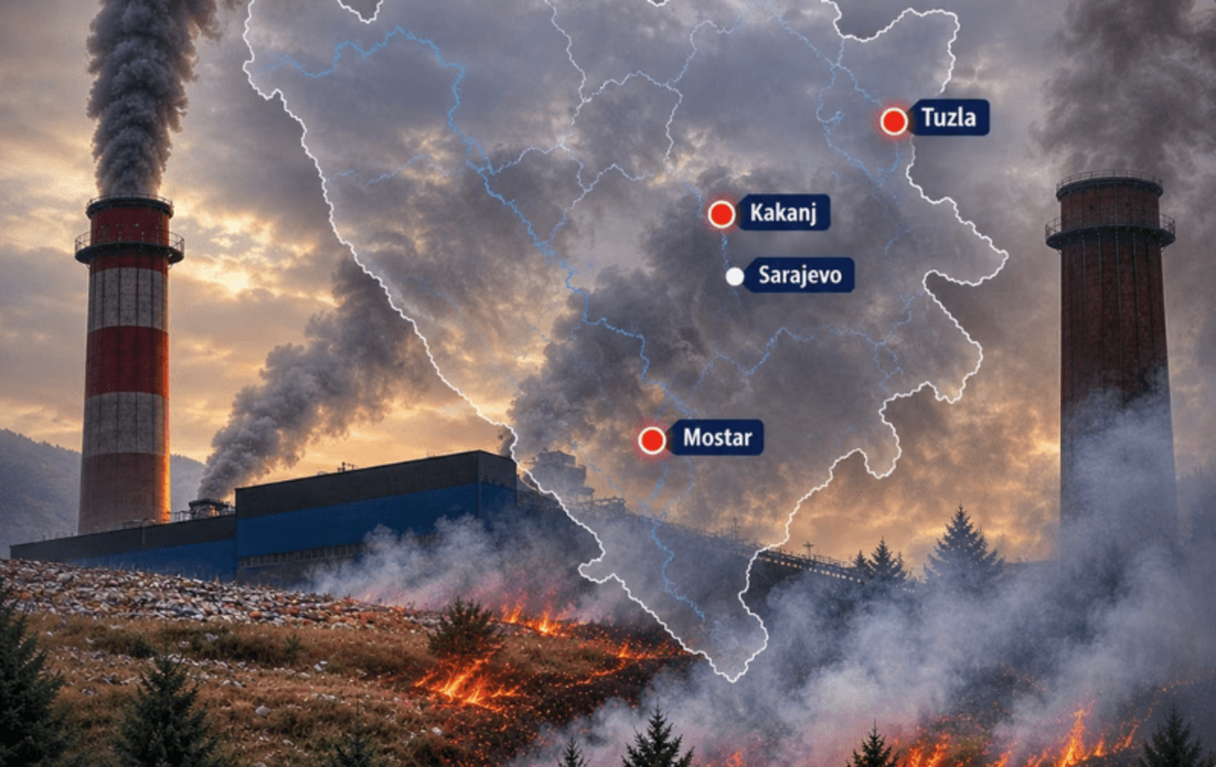 Građani BiH guše se u zagađenom zraku: Uborak, Tuzla i Kakanj upozoravaju na isti problem - slika 1