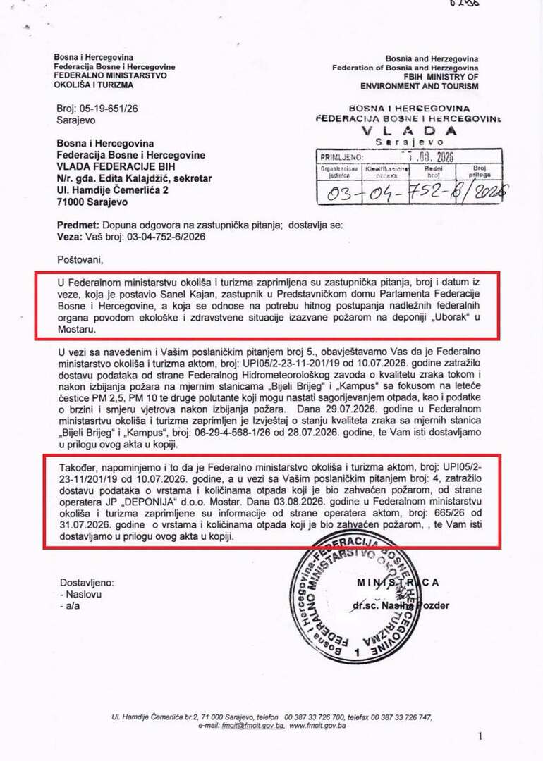 Kajan objavio dokumentaciju o Uborku: Nakon požara nisu rađene detaljne analize tla, vode i zraka - slika 7
