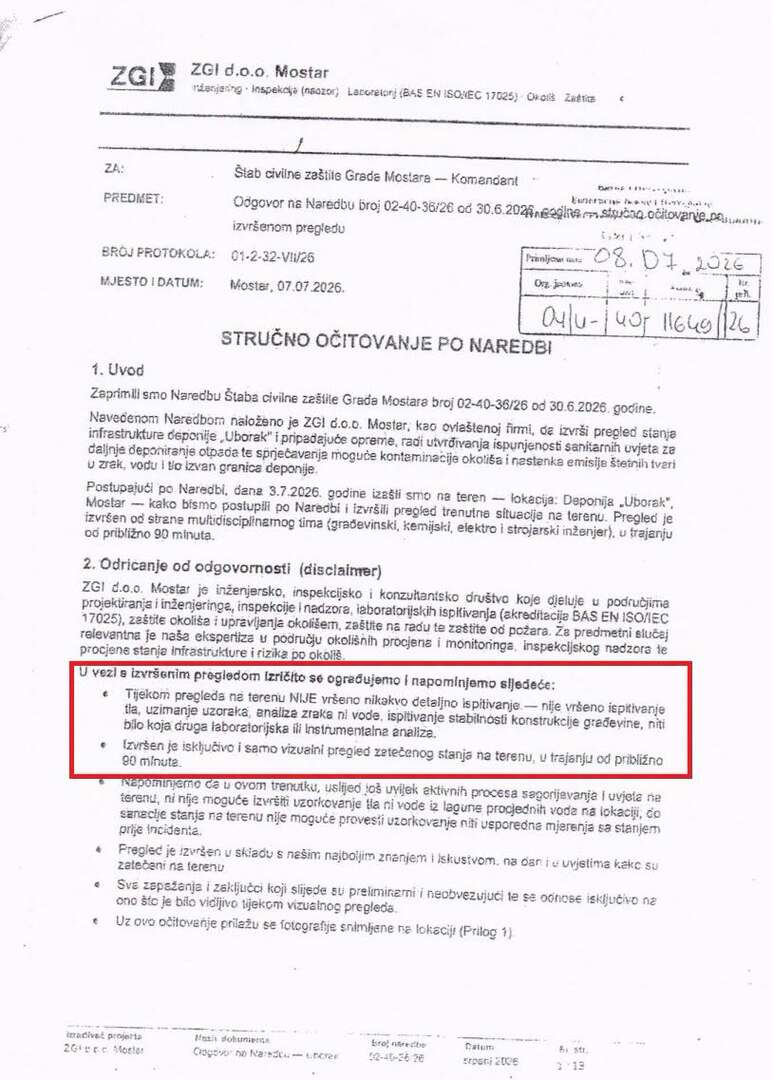 Kajan objavio dokumentaciju o Uborku: Nakon požara nisu rađene detaljne analize tla, vode i zraka - slika 4