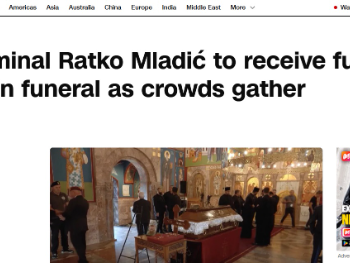 CNN pod oznakom „Breaking News“: Srbija prkosi upozorenjima EU i odaje počast Ratku Mladiću