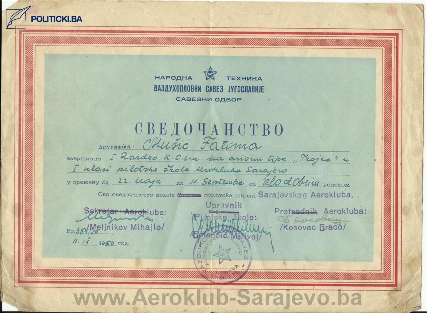 Žene - piloti u Bosni i Hercegovini - slika 2