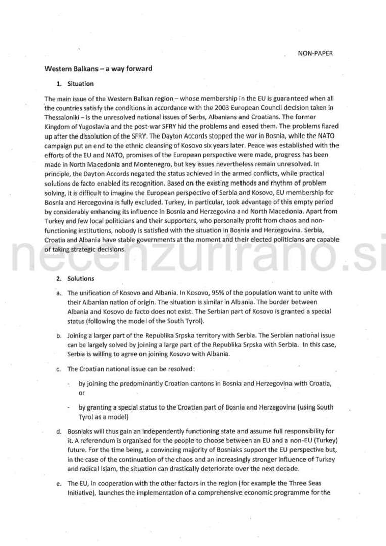 Jutarnji list: Janšin "non paper" je mrtav! Zasad - slika 1