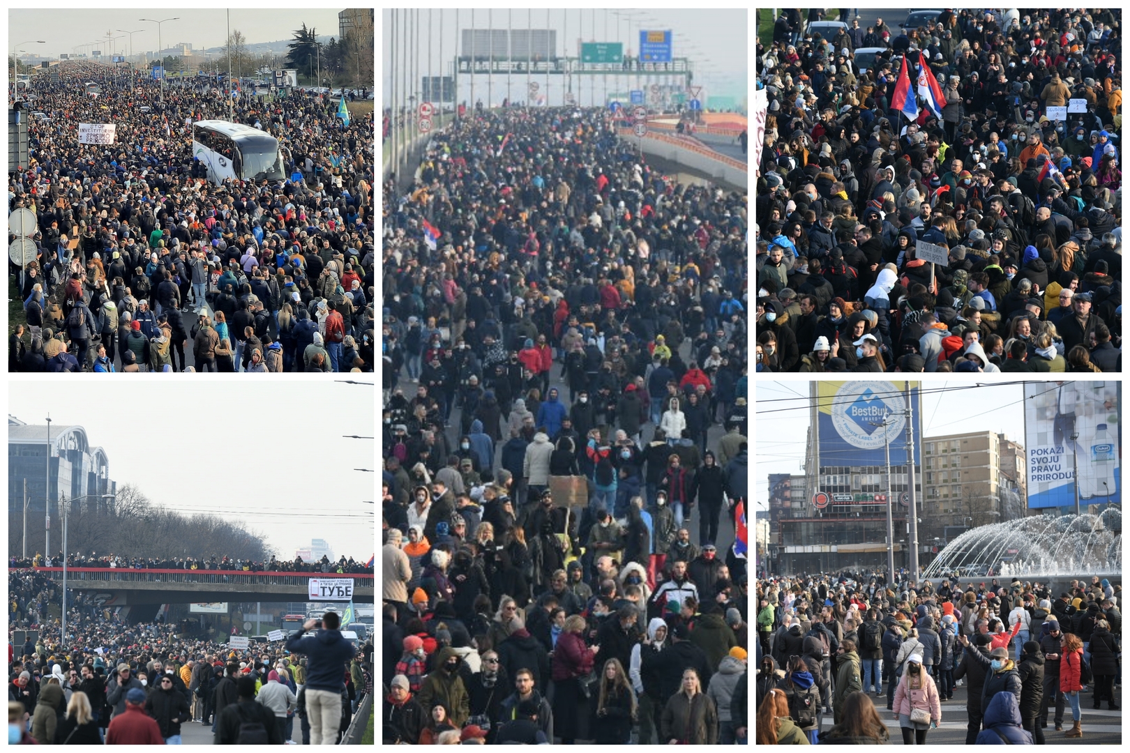 Srbija blokirana! Desetine hiljada ljudi izašlo na ulice - slika 1