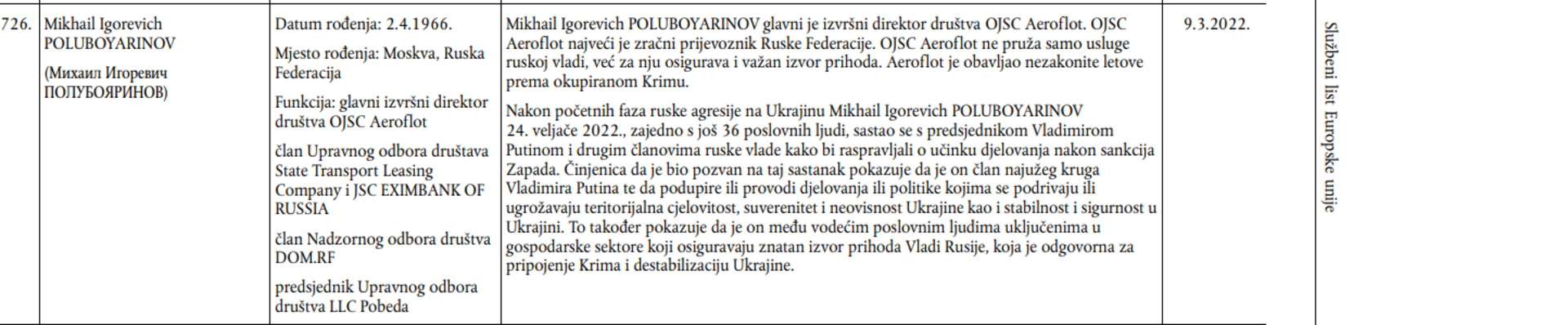 EU na "crnu listu" dodala još 160 Rusa - slika 1