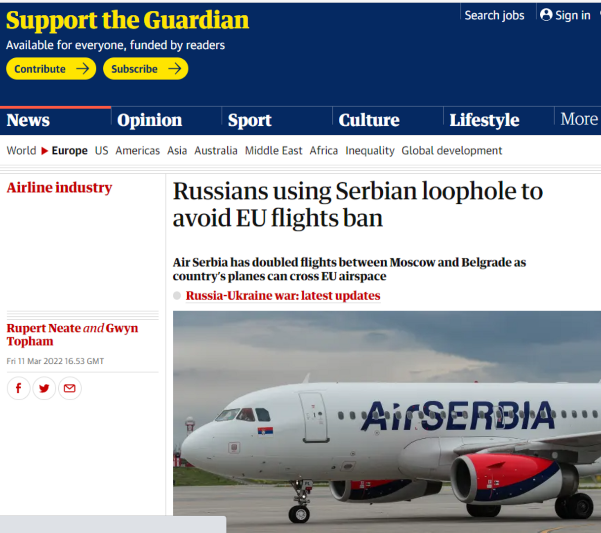 Guardian upozorava: Rusi koriste "srpska pozadinska vrata" - slika 1