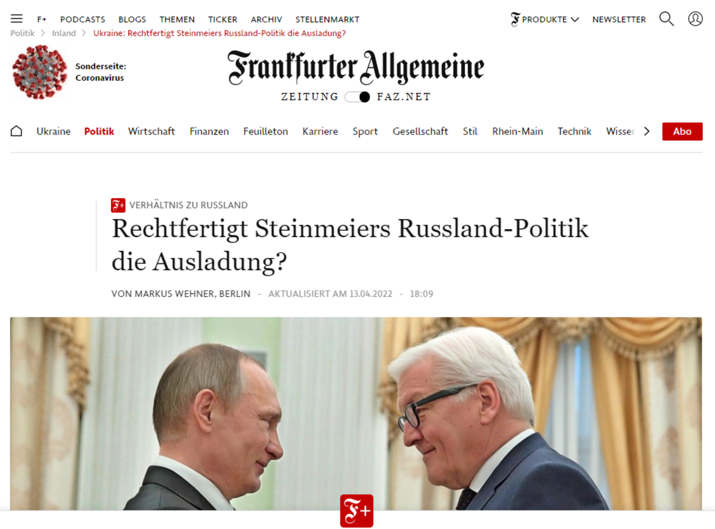 FAZ: Je li Steinmeier zaslužio pljusku Zelenskog? - slika 1