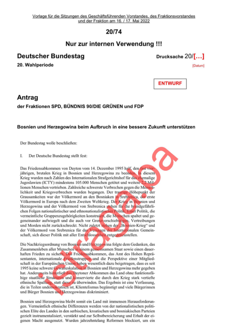 Bundestag: Odbaciti “legitimno predstavljanje” - slika 1