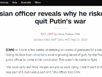 Ruski oficir za CNN govori zašto je riskirao  sve da napusti rat