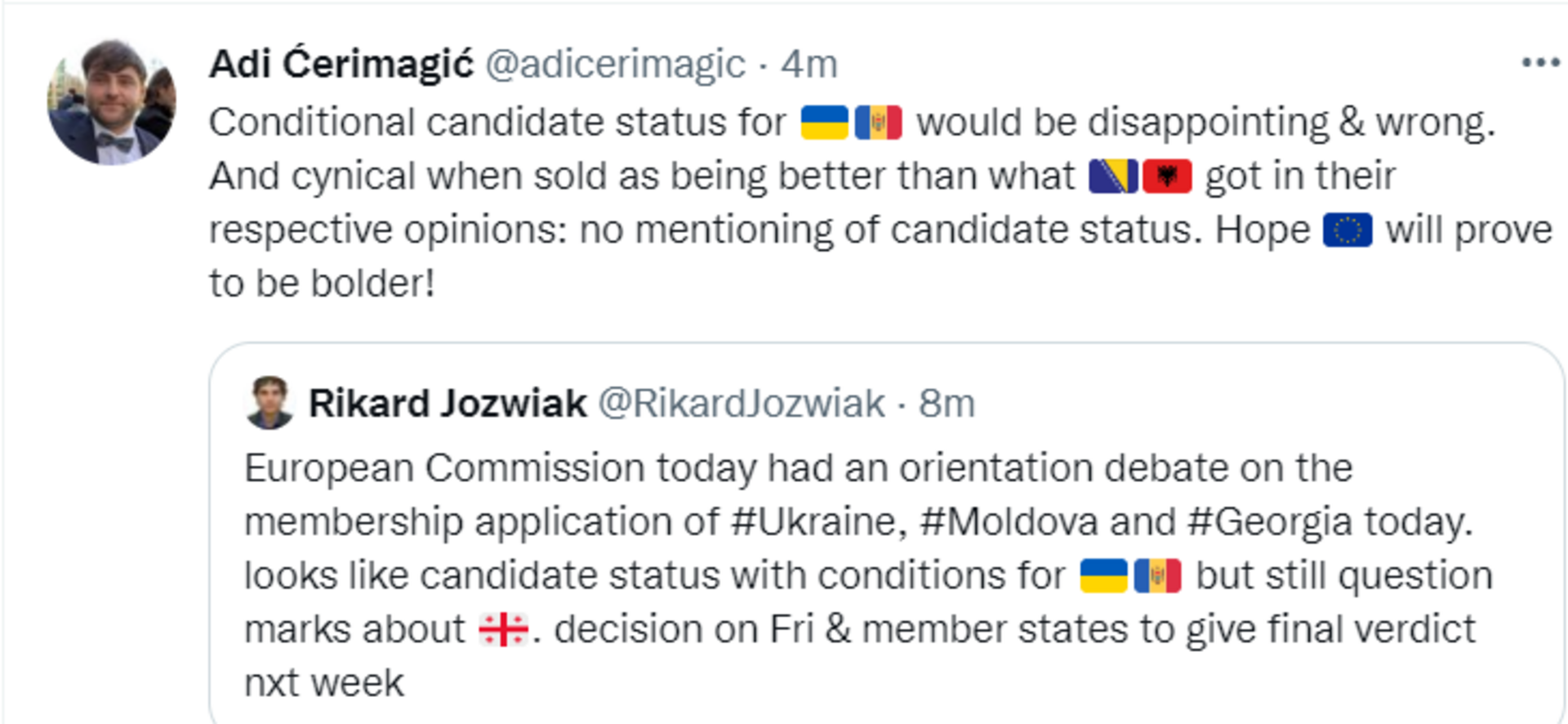 Ukrajini i Moldaviji uslovljen kandidatski status. BiH i Albaniji - ništa! - slika 1