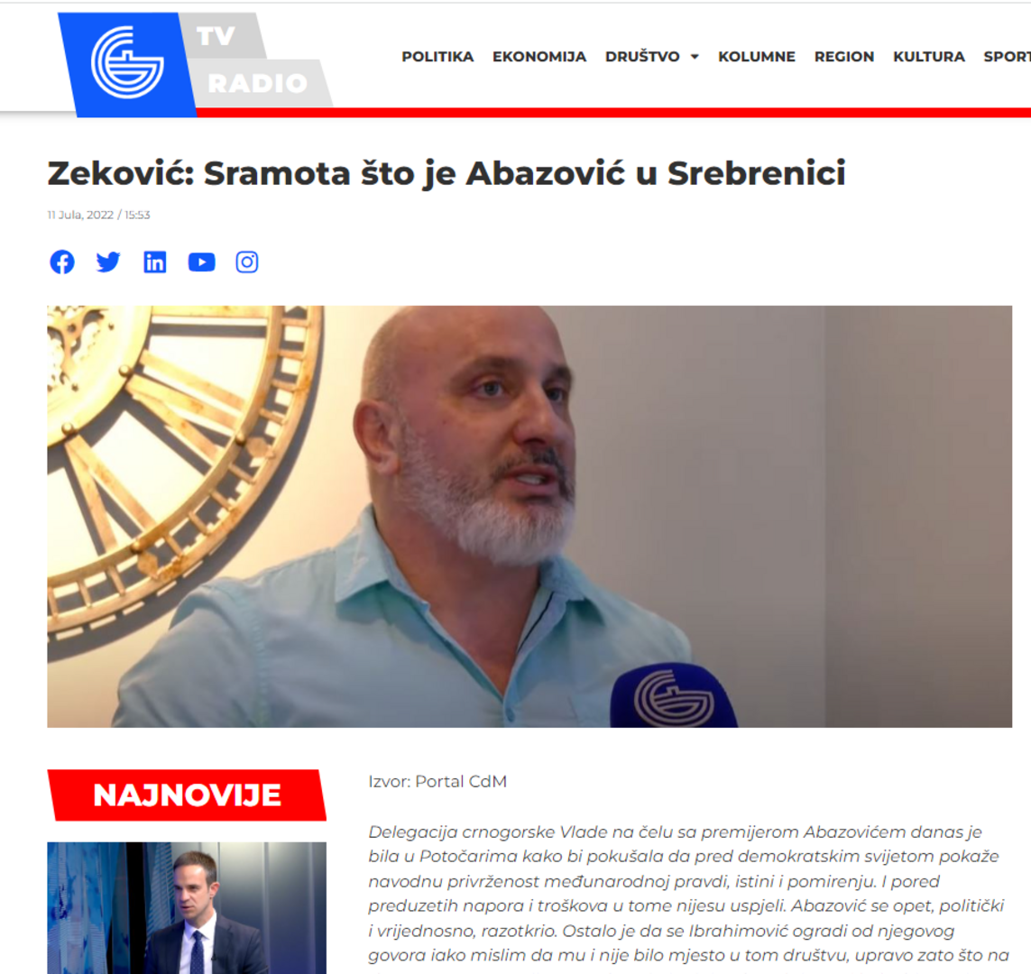 Burne reakcije na Abazovićev govor u Crnoj Gori - slika 1