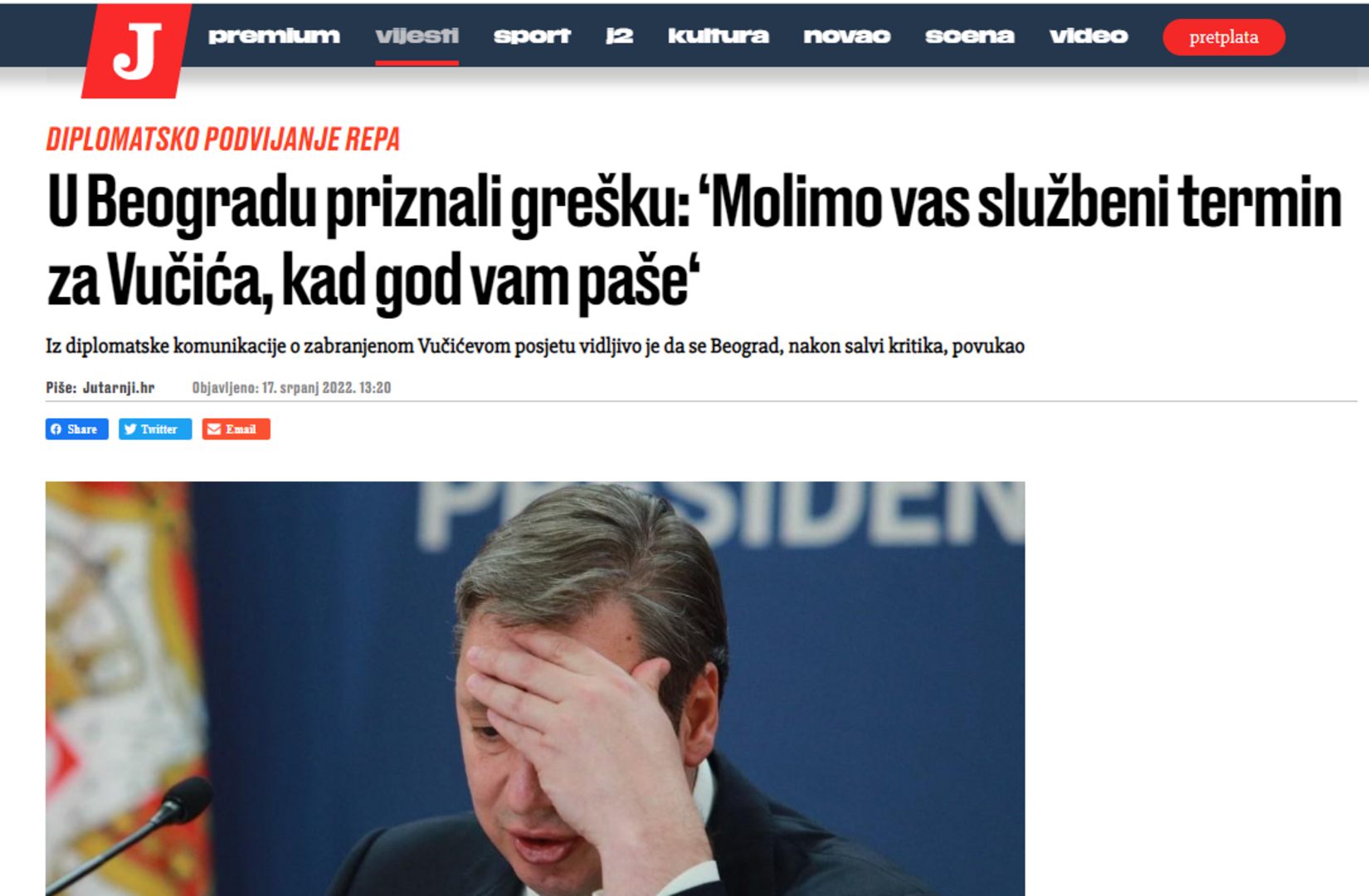 Vučić podvio rep. Stigla službena zamolnica - slika 1