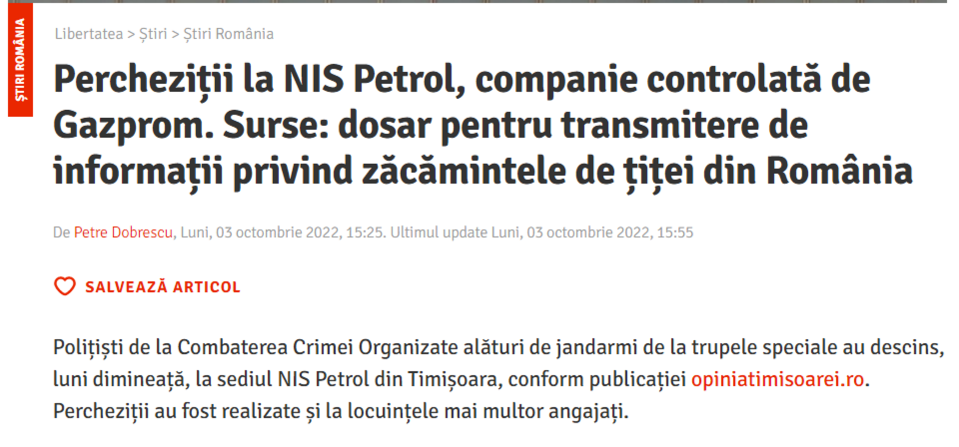 Pretresi i hapšenja: Srbijanski NIS špijunirao u Rumuniji? - slika 1