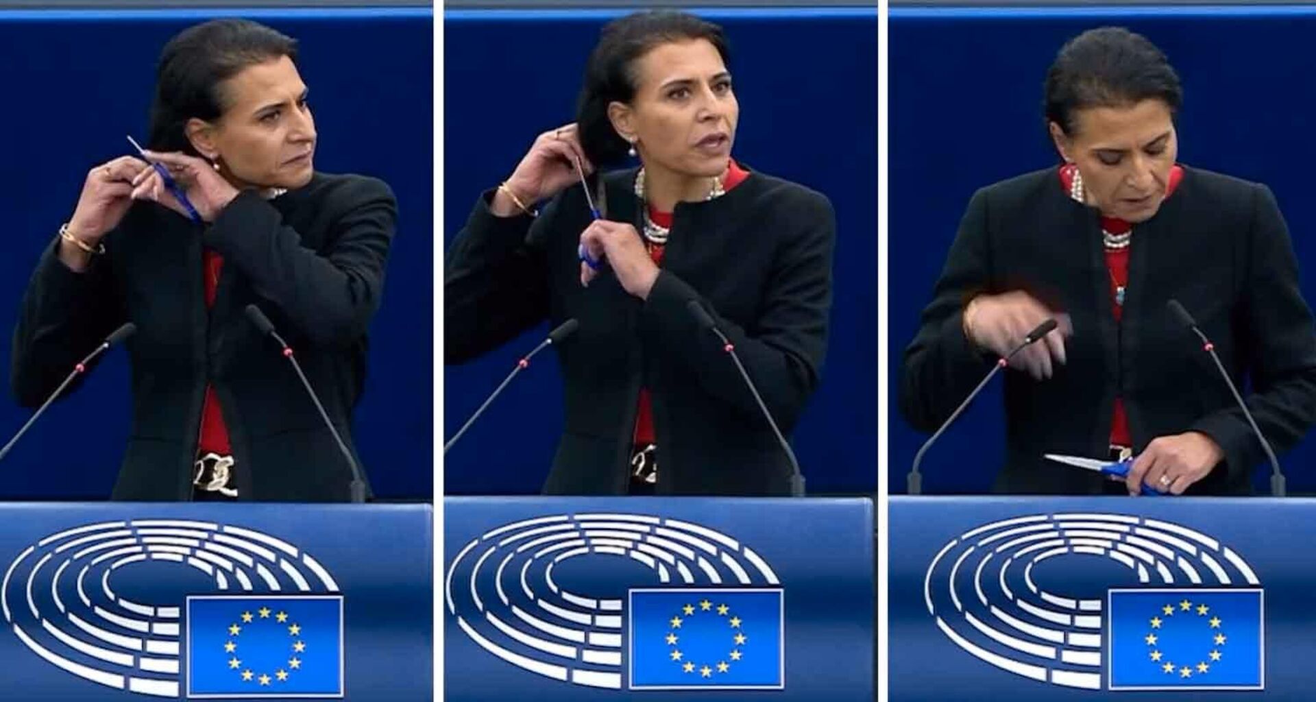 Europarlamentarka demonstrativno ošišala kosu za vrijeme govora u Strazburu - slika 1