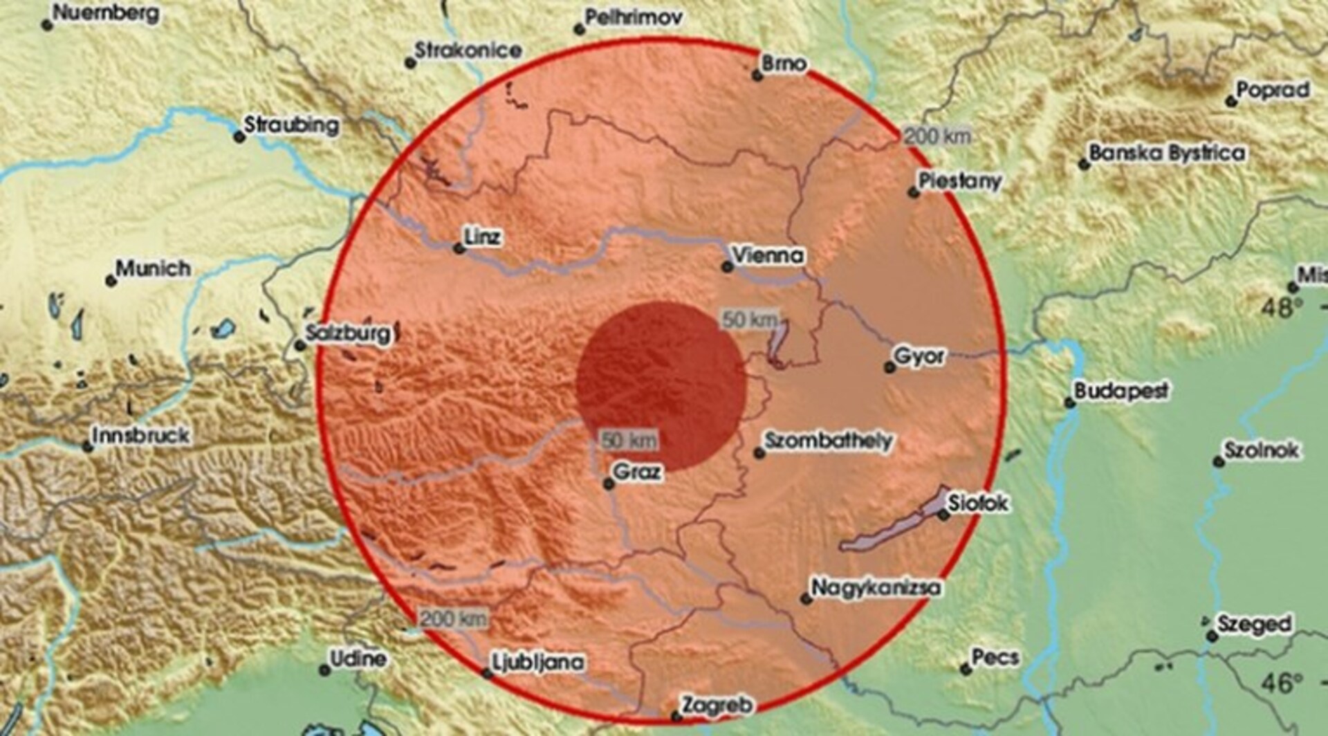 Tokom noći snažan zemljotres pogodio Austriju - slika 1