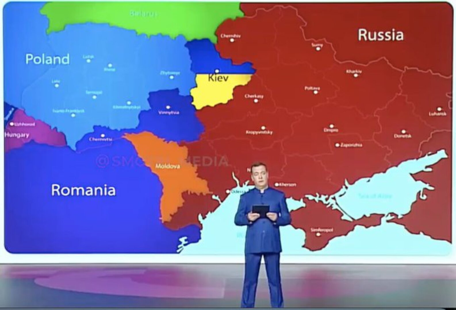 Medvedev objavio kartu svoje vizije istoka Evrope - slika 1