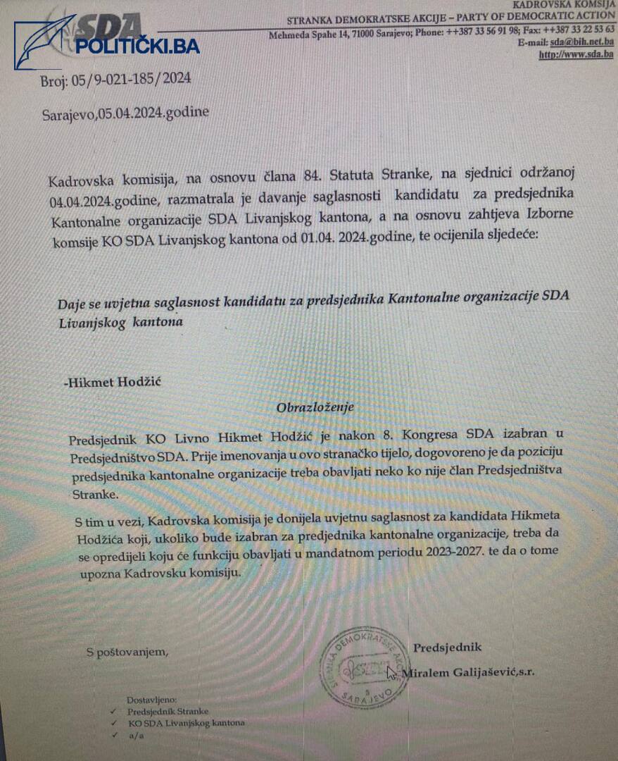 SDA traži "raščišćavanje" u Livanjskom kantonu - slika 2