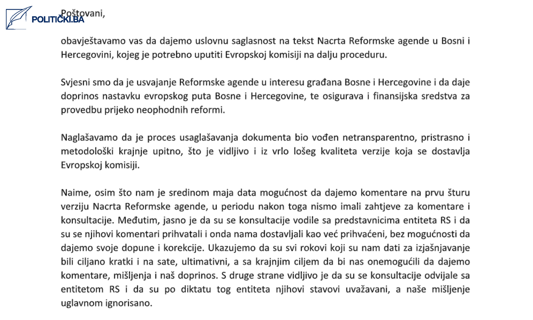 Objavljujemo pismo četiri premijera Borjani Krišto: Gazite Bošnjake! - slika 2