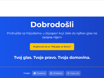 Dijaspora krenula u kampanju registracije birača za izbore