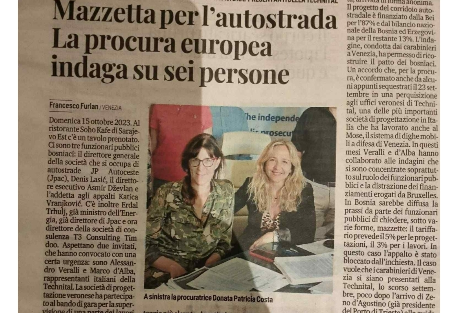 Italijanski mediji o aferi Autoceste: Evropsko tužilaštvo istražuje šest osoba - slika 1