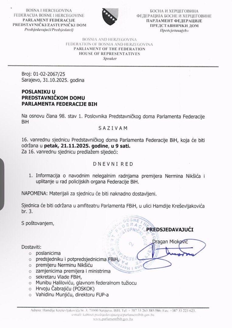 Parlament F BiH o aferi "Spengavanje" - slika 1