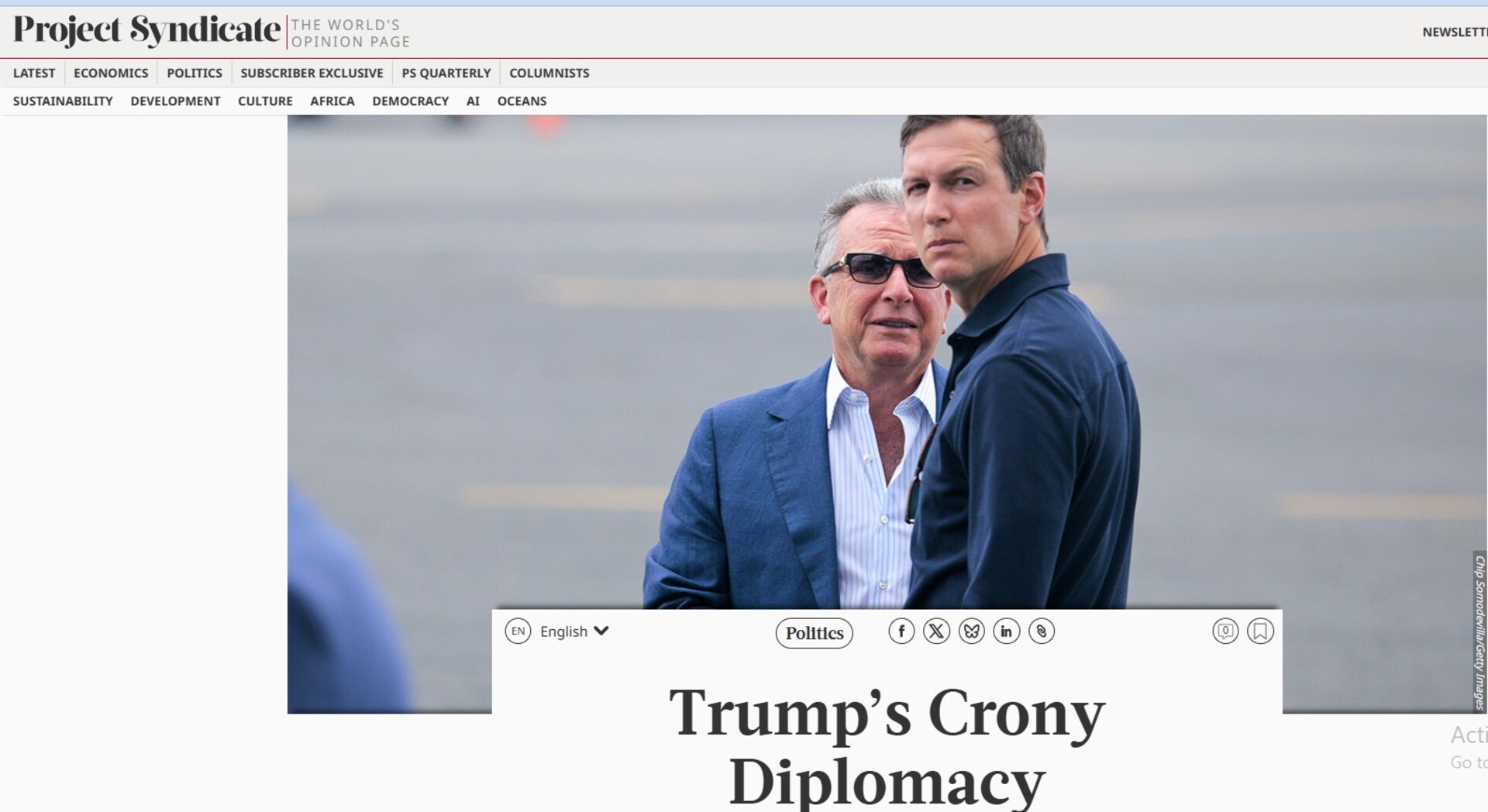 Trampova korupcijska diplomatija - slika 1
